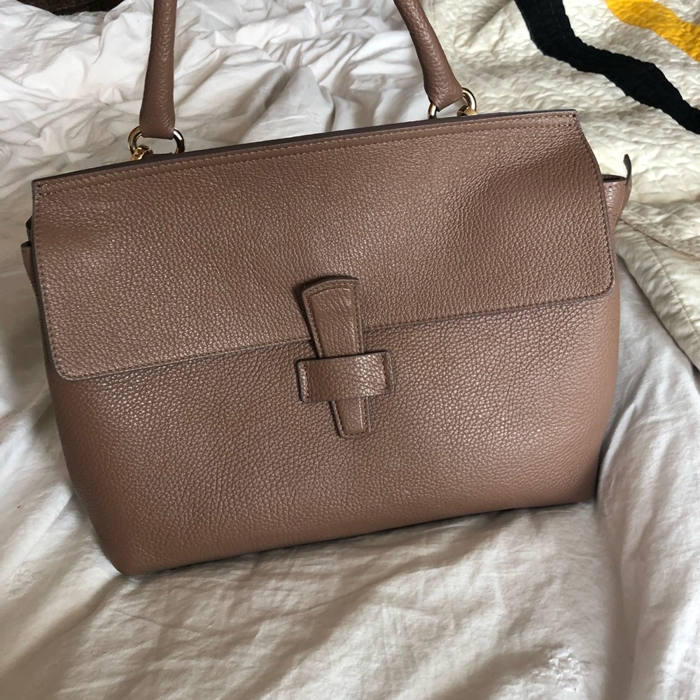 Leather Mauve Crossbody Bag